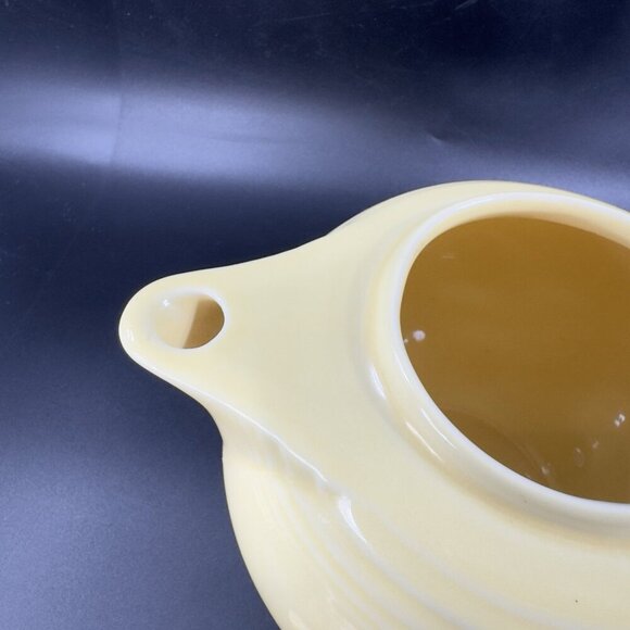 Fiesta Light Yellow Teapot Carafe Homer Laughlin USA Ceramic With Lid Marked VTG - Picture 8 of 14
